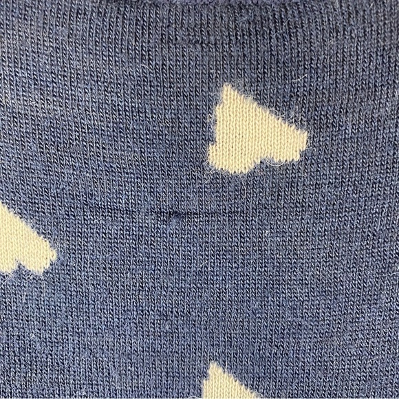 Rebecca Taylor Alpaca Blend Novelty Scattered Heart Jacquard Sweater Navy Small - Picture 8 of 8